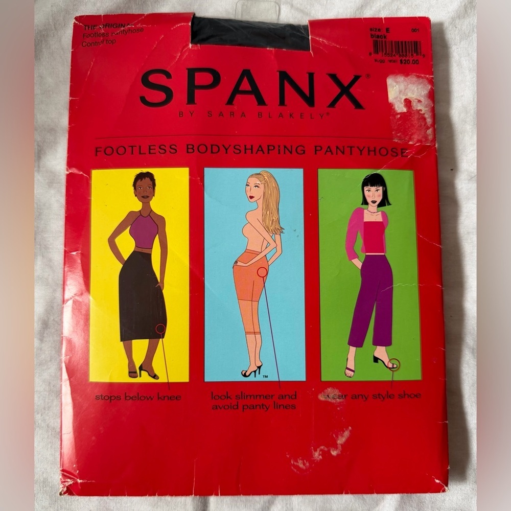 Spanx Footless Bodyshaping Nude Pantyhose Size E